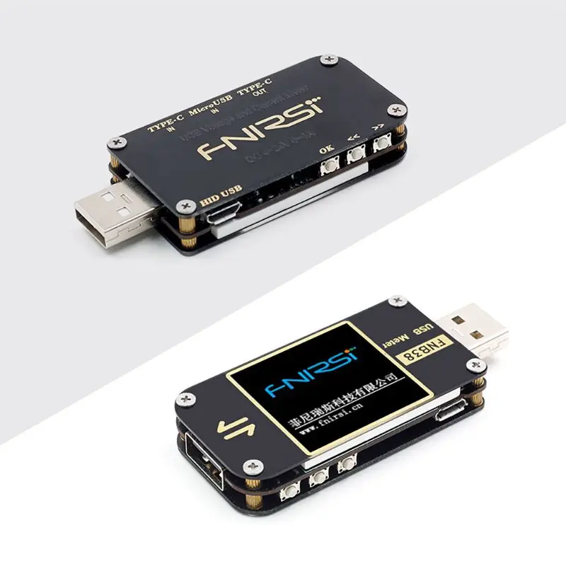 FNB38 Srovės voltmetras USB Testeris QC4+ PD3.0 2.0 PGS Greito Įkrovimo Protokolo Pajėgumo Testavimo Prietaisas Stebėti