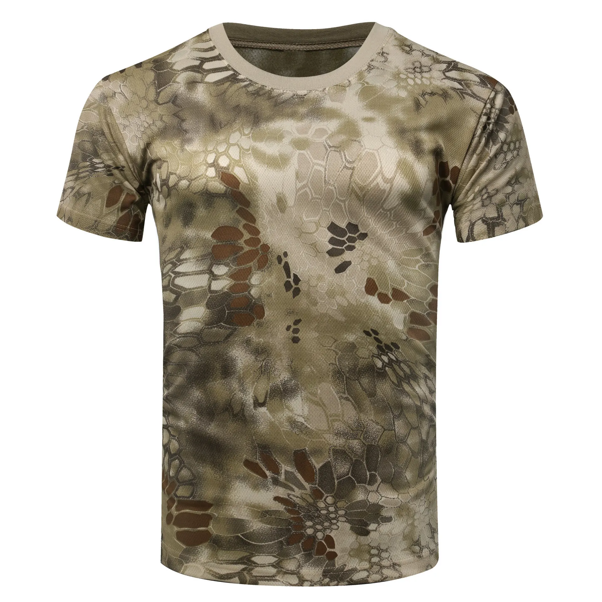 Vyriški Vasaros Karinę Uniformą Vasaros Karinės T-shirt Kvėpuojantis O Kaklo Armijos Žalioji Taktinis Kovoti Viršūnes Sausas Camo Stovykla Drabužiai