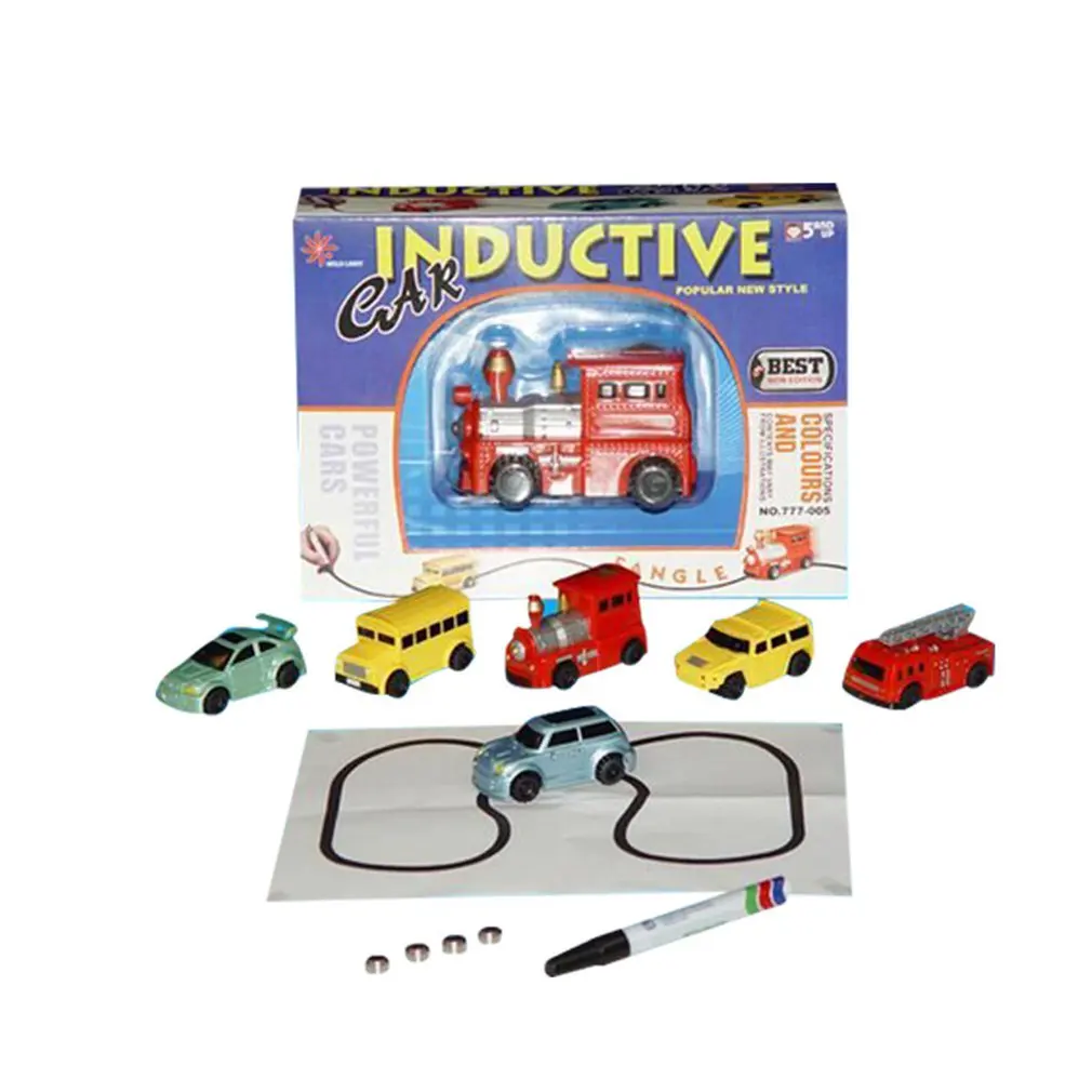 Magija Parkeris Indukcinis Automobilių, Sunkvežimių, Vykdykite Visus Tempti Juoda Linija Takelių Mini Žaislas Inžinerijos Transporto Priemonių Švietimo Žaislas