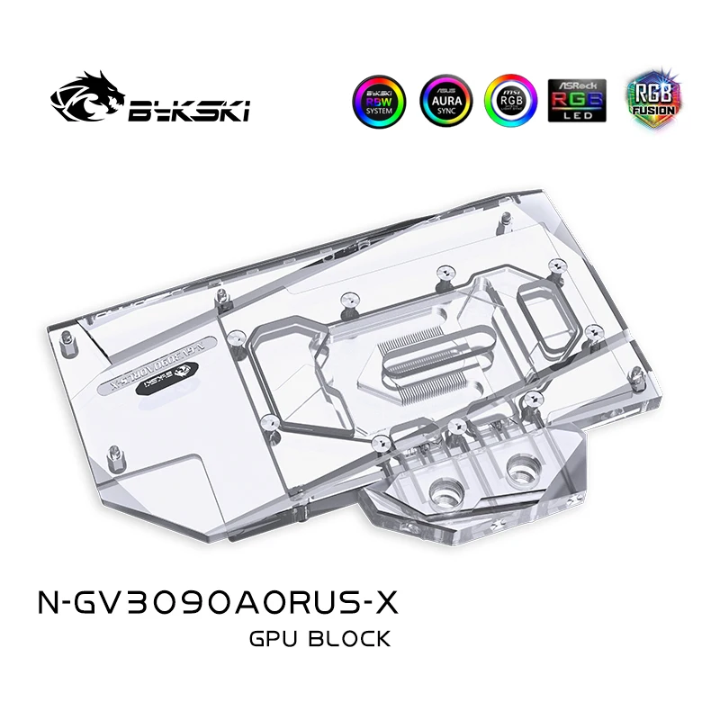 Bykski N-GV3090AORUS-X GPU Vandens Aušinimo Blokas Gigabyte RTX3090 3080 AORUS Grafikos Kortelės, VGA Aušintuvas 5V A-RGB/12V RGB