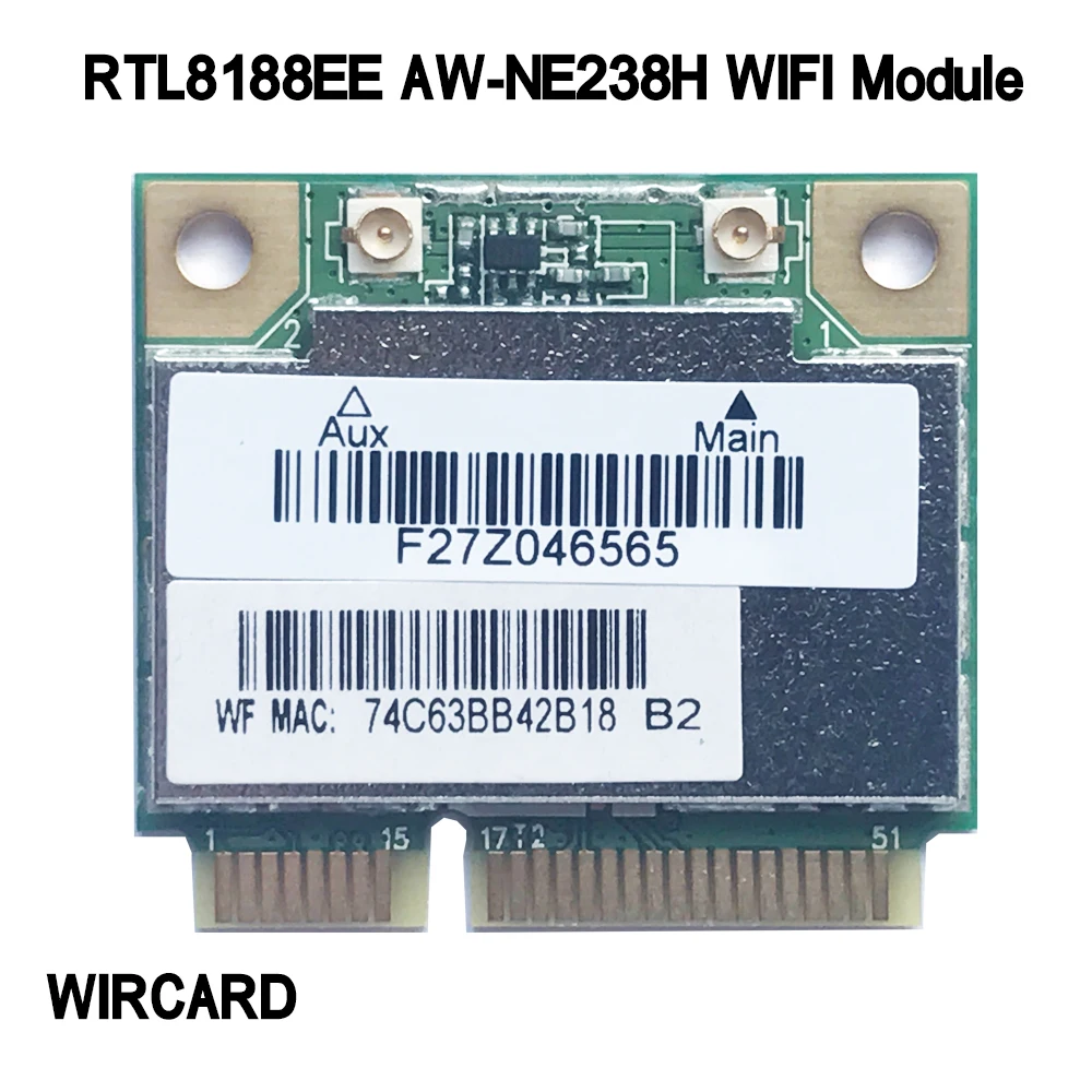 NAUJAS WIRCARD RTL8188EE AW-NE238H mini PCI-E WiFi Kortelės WiFi Modulis