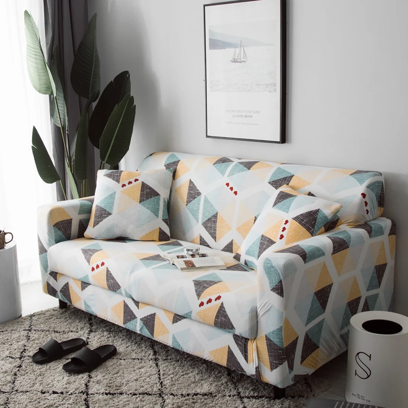 Geometrinis sofa cover elastinga už augintinius už kambarį kėdžių užvalkalai ruožas Kampe sofa sofos padengti vieno loveseat