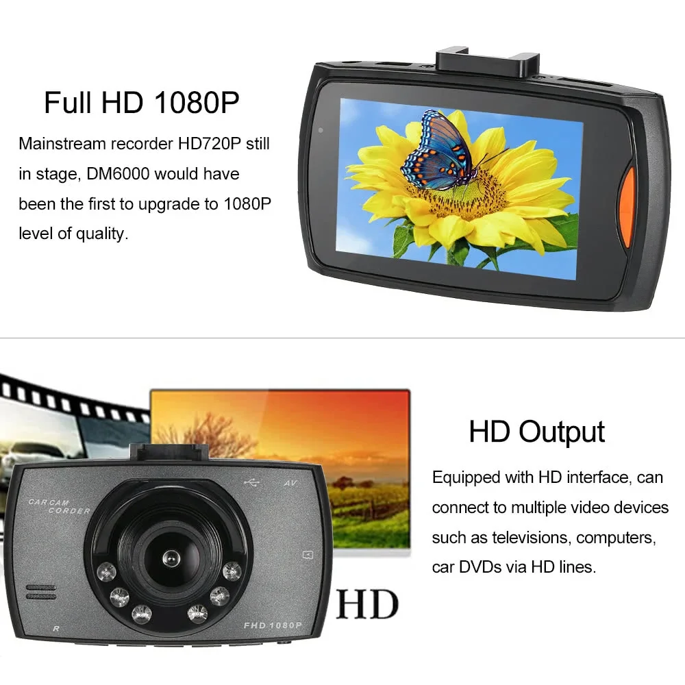JuneHome Full HD 1080P Automobilių DVR 2.7 Colių IPS Ekraną, Car Camera, Dual Lens Brūkšnys Cam Vaizdo įrašymo Naktinio Matymo G-sensorius
