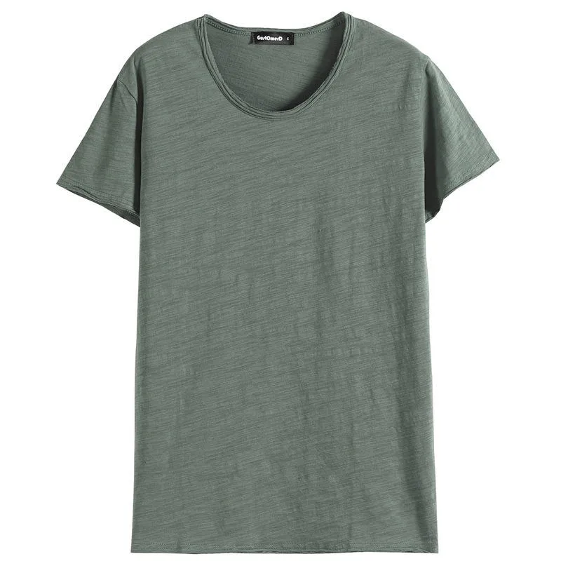 6720-T-marškiniai nauji vyriški trumparankoviai atvartas vidutinio amžiaus vientisos spalvos marškinėliai vasarą