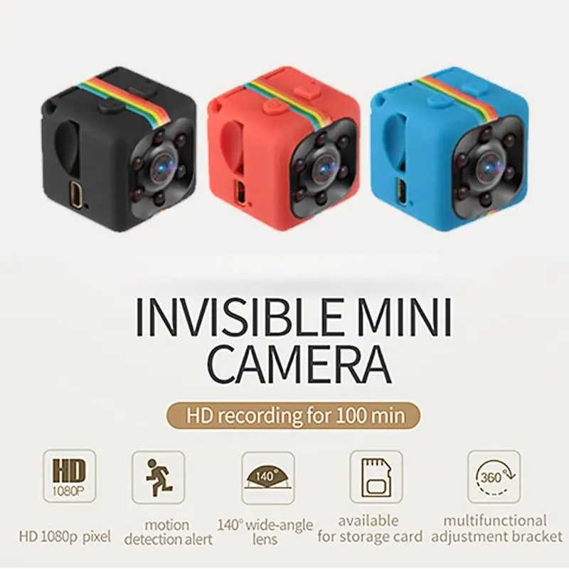 SQ11 Mini Automobilių DVR Kamera, Aukštos raiškos 1080P Naktinio Matymo Infraraudonųjų spindulių Kamera DV Sporto Skaitmeninio Vaizdo įrašymo Brūkšnys Cam