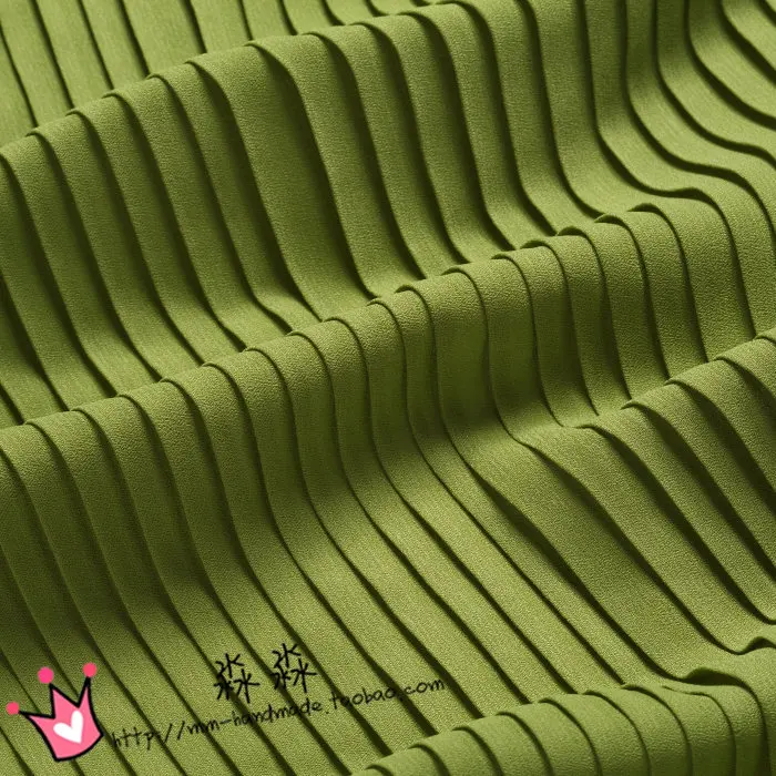 1psc 2016 m. vasaros vėsus ir gaivus versija pearl medvilnės marlės, Matti žalia organų plisuotos vingiuoti šifono sijonų audiniai