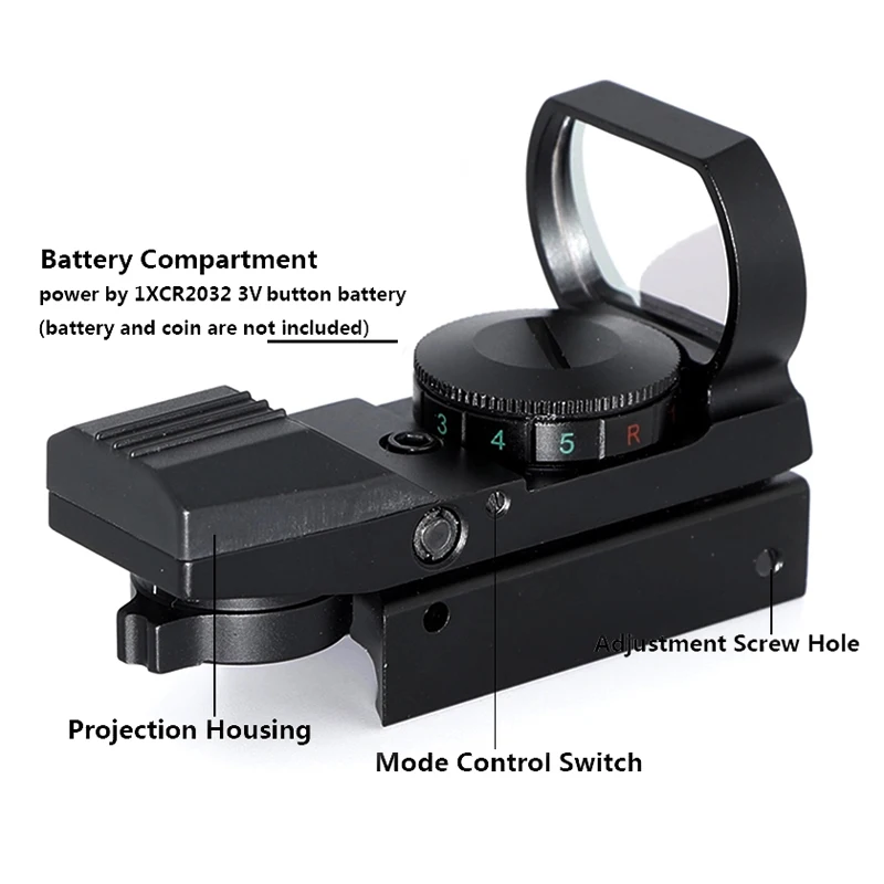 Karšto 20mm Geležinkelių Riflescope Medžioklės Airsoft Optika taikymo Sritis Holografinis Red Dot Akyse Reflex 4 Tinklelis Taktinių Ginklų Aksesuarai