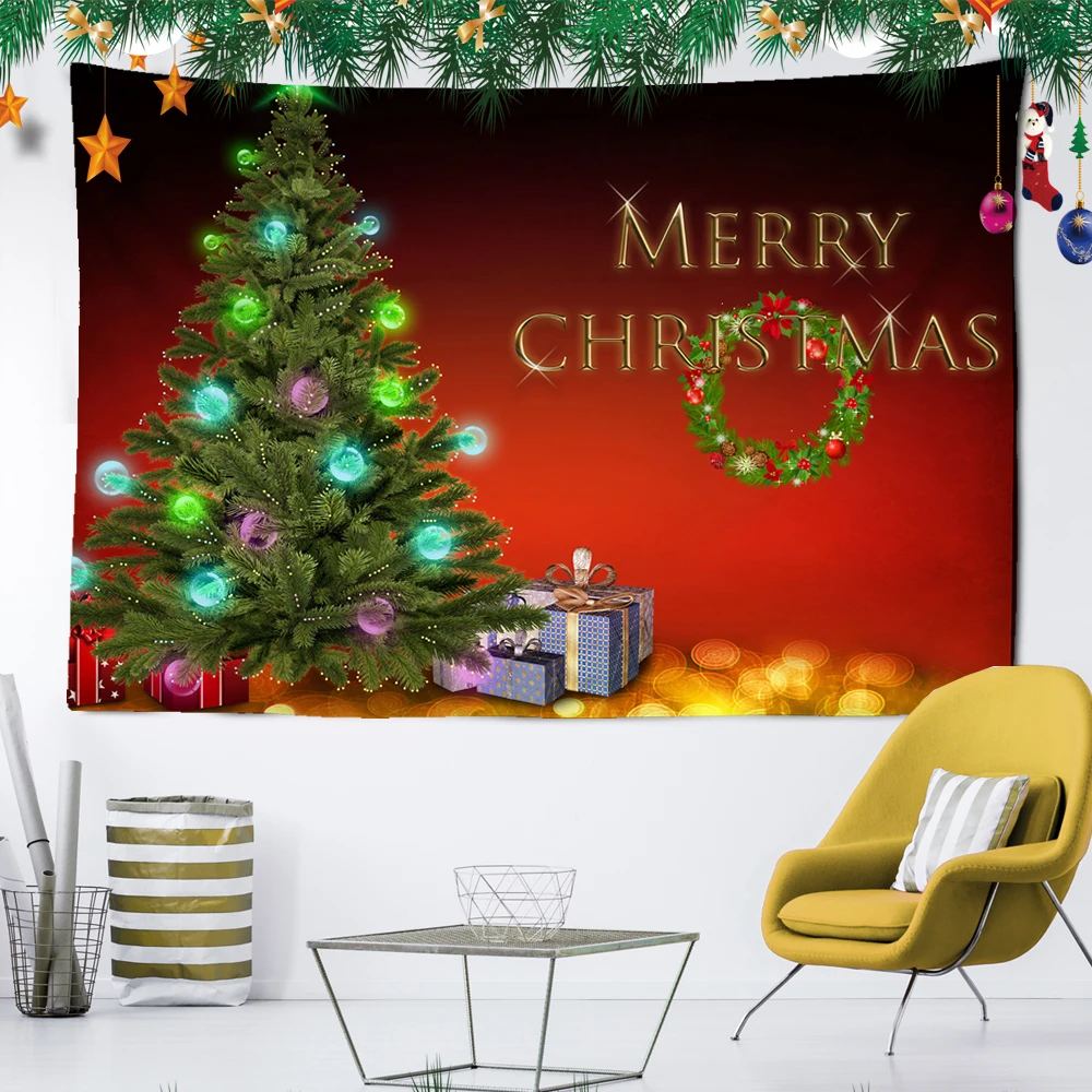 Kalėdų Eglutė Žalia Gobelenas Namų Sienų Dangos Atostogų Fono Medžiaga Kalėdų Namų Puošybai Lovatiesė Gobelenas Kalėdų Dovana