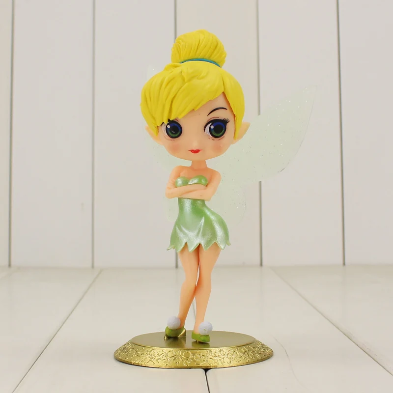 16cm Q Posket Duomenys Princesė Tinkerbell Tinker Bell Golden Juoda Bazė Grožio Modelis Žaislai