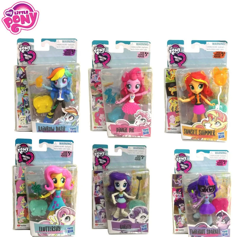 Hasbro My Little Pony Equestria Mergaičių Mini Lėlės, Žaislai Retenybė Pinkie Pie PVC Anime Paveikslas Modelis, Žaislai, Lėlės Vaikams Kalėdų Dovana
