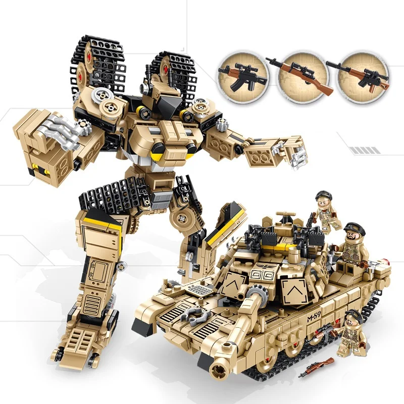 Bakas Karinės Deformacijos Mech robotas, Plytos, Statyba Blokai, žaislų, Vaikiškų berniukas dovanų 810Pcs