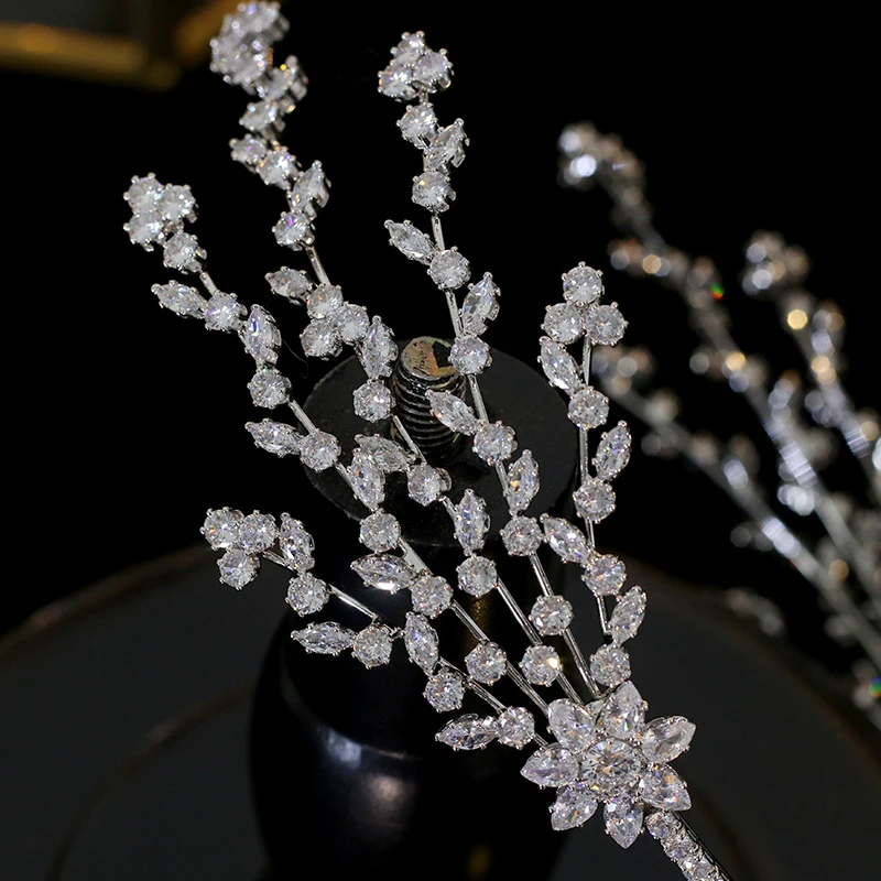 Naujas dizainas tiara karūna šalies baigimo ceremonija vestuvių plaukų aksesuarai, plaukų juostos lankelis lankelis vestuvių suknelė priedai