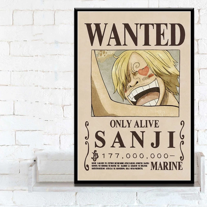 Drobė Nuotraukas, Namų Dekoro Vienas Gabalas Luffy Norėjo Plakatas Klasikinio Japonijos Anime Gesinimo Spausdinti Kambarį Tapybos Sienos Meno Plakatas