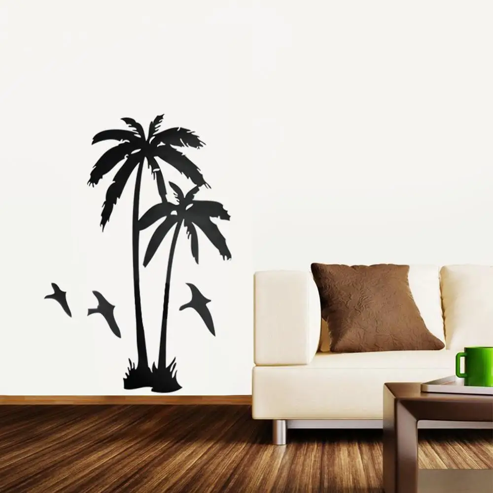 Namų Dekoro Kietas kokoso palmių Freskos Sienų Lipdukai Sienų Lipdukai Dydis 60*95cm Nemokamas Pristatymas