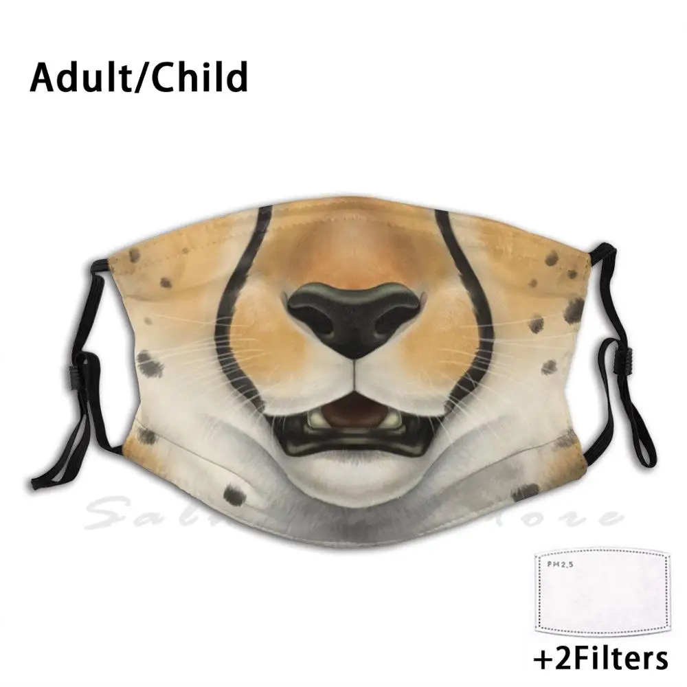 Kaukė Cheetah Veido Cheetah Katė Pastebėtas Dėmės Dėmėtas Kačių Veido Gyvūnų Anthro Furry Kaukė