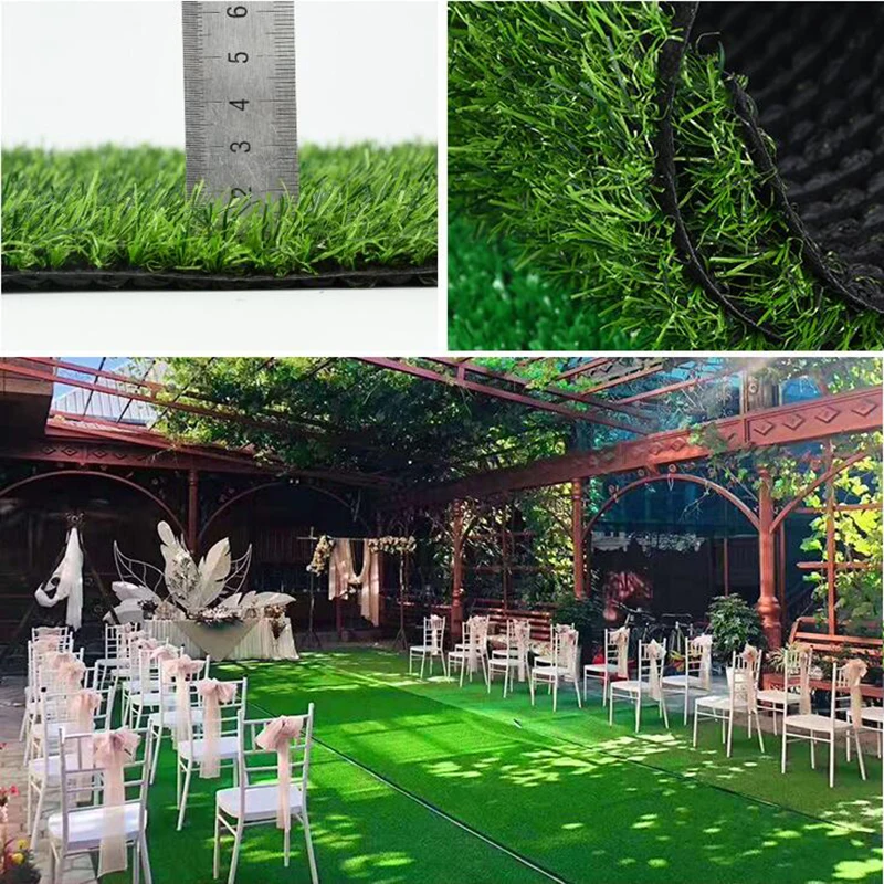 Flone Dirbtinės velėna žalia žolė netikrą vejos kilimas apdailos darželyje Modeliavimo žalia lauko vestuvių talpyklos durpės