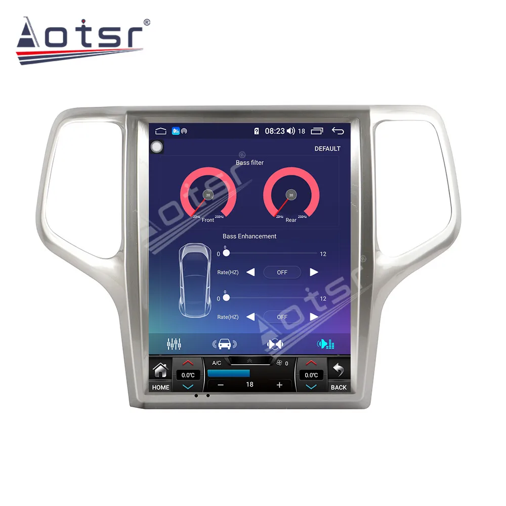 AOTSR Vienas din 4G+64GB Android 9.0 Tesla stiliaus Automobiliu GPS Navi 