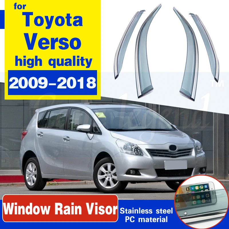 Šoninio Lango Kreiptuvas Toyota Verso 2009-2018 Langą Skydelis Ventiliacijos Atspalvių Saulės, Lietaus Reflektoriai Guard Langą Skydo Dangtelį, Tentai,