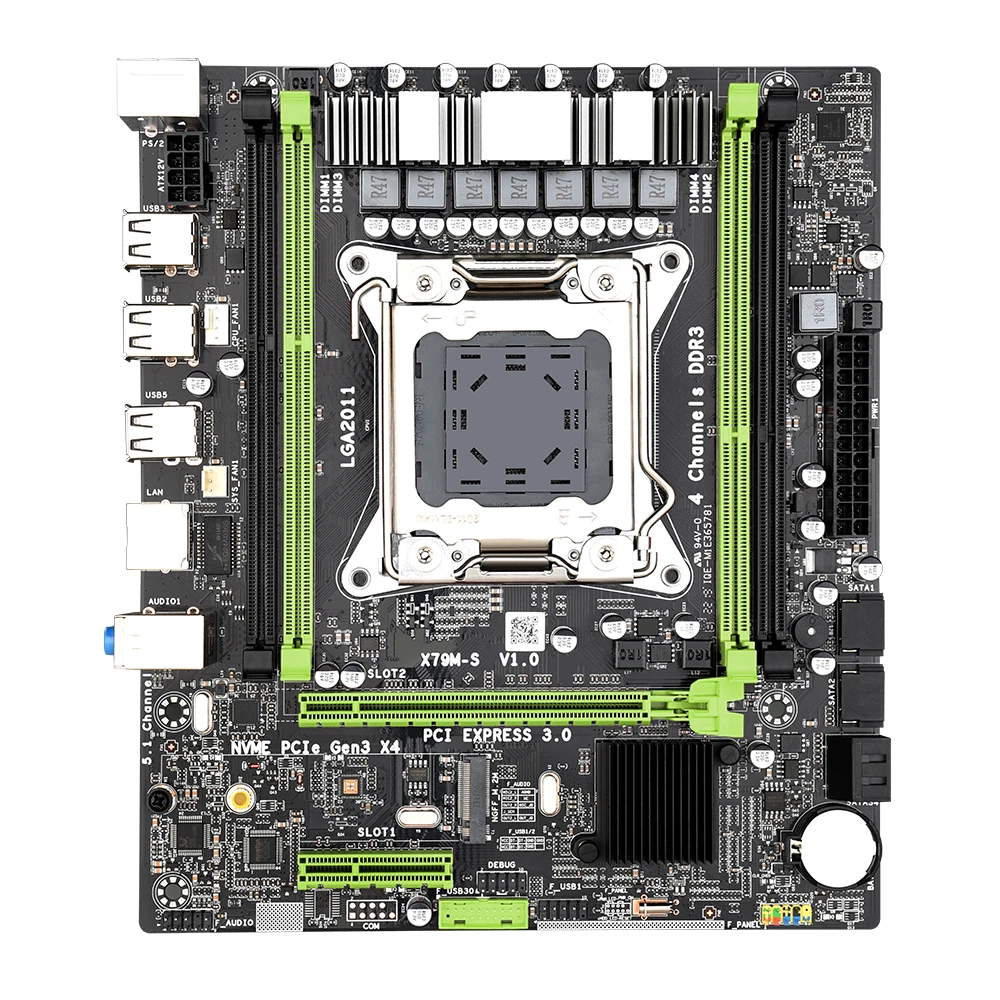 X79M-S X79 motininė plokštė Nustatyti, Combo Komplektas Su Xeon E5 2620 V2 LGA 2011 PROCESORIŲ Palaikymas DDR3 ECC REG M-ATX M. 2 SSD Sąsaja placa mae