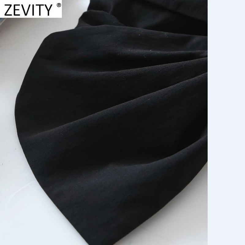 Zevity 2021 Moterų Sexy Lankas rišti Juodas Diržas Moteriška Palaidinė Atgal Elastinga Spageti Dirželį, Marškiniai, Elegantiškos Slim Apkarpyti Viršūnes LS7675
