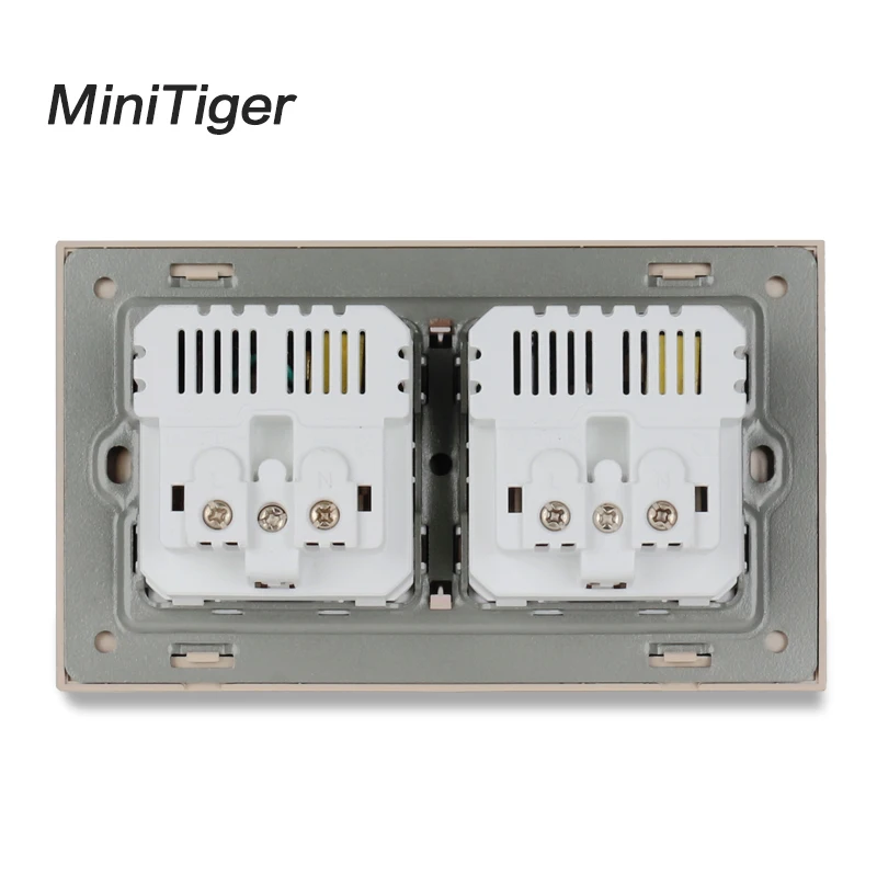 Minitiger 2 Gauja, Rusija, Ispanija ES Standartinį elektros Lizdą Su 4 USB Mokestis Uosto Paslėptas Minkštas LED Indikatorius Krištolo Stiklo Skydelis
