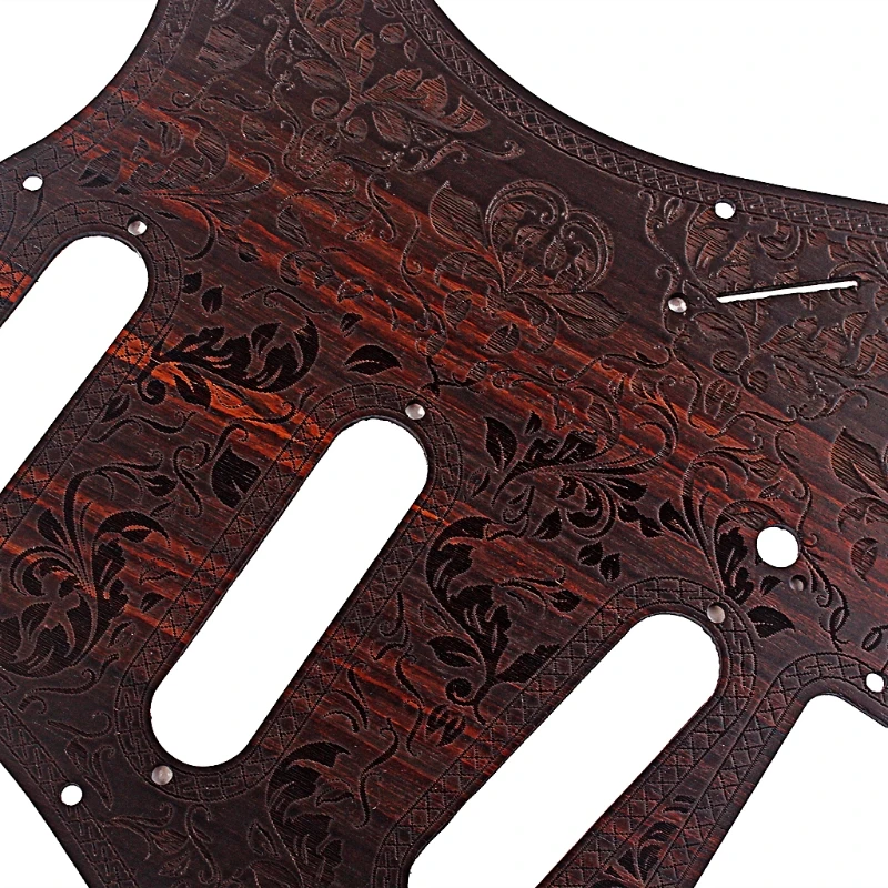 Raudonmedžio spalvos, 8 Buracos Strat Guitarra Pickguard VPAS Captador Cobre Interruptor Botões Da Guitarra Acessórios de Guitarra