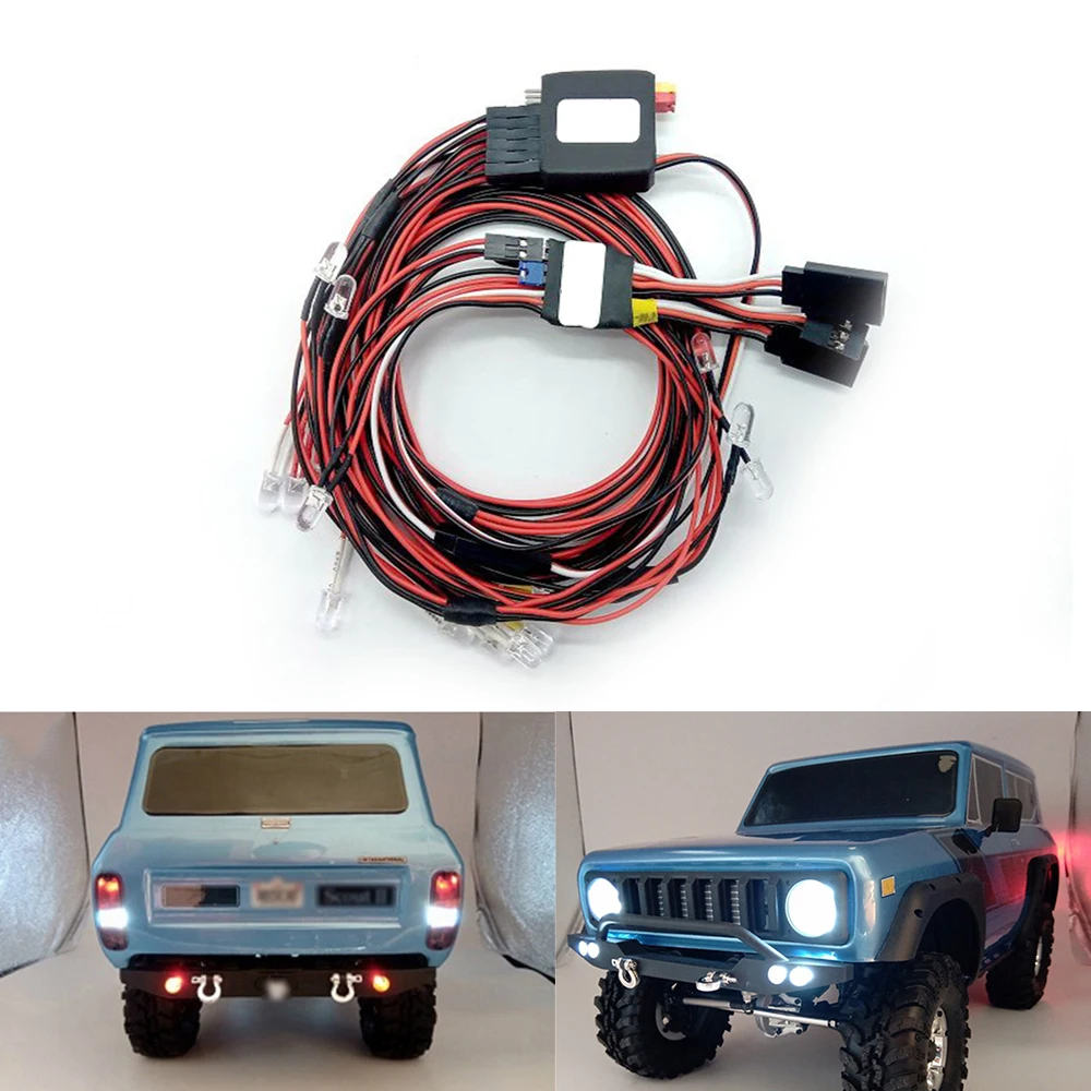RC Automobilių LED Apšvietimo Komplektas 1/10 RedCat GEN8 Skautų II Body 3-kanalų Nuotolinio Valdymo Šalta Balta Žibintas Rūko žibintai Priedai