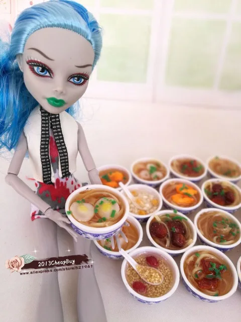 4pcs Modeliavimas maisto lėlių dėl BJD Doll už blythe,Nauja Mada aksesuarai lėlės namas virtuvės maisto barbie lėlės