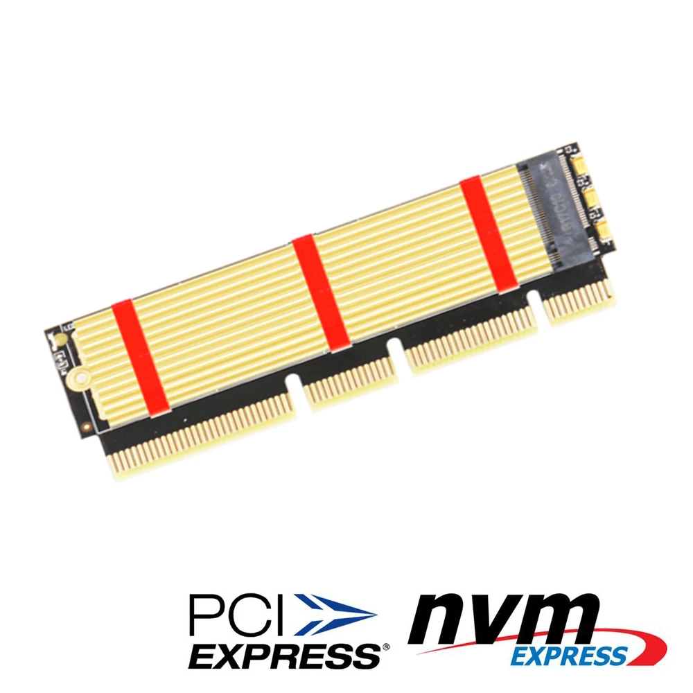 M. 2 NGFF NVMe SSD Į PCIE 3.0 X16/X8/X4 adapteris su heatsink už 1U/2U serverio ir žemas profilis PC