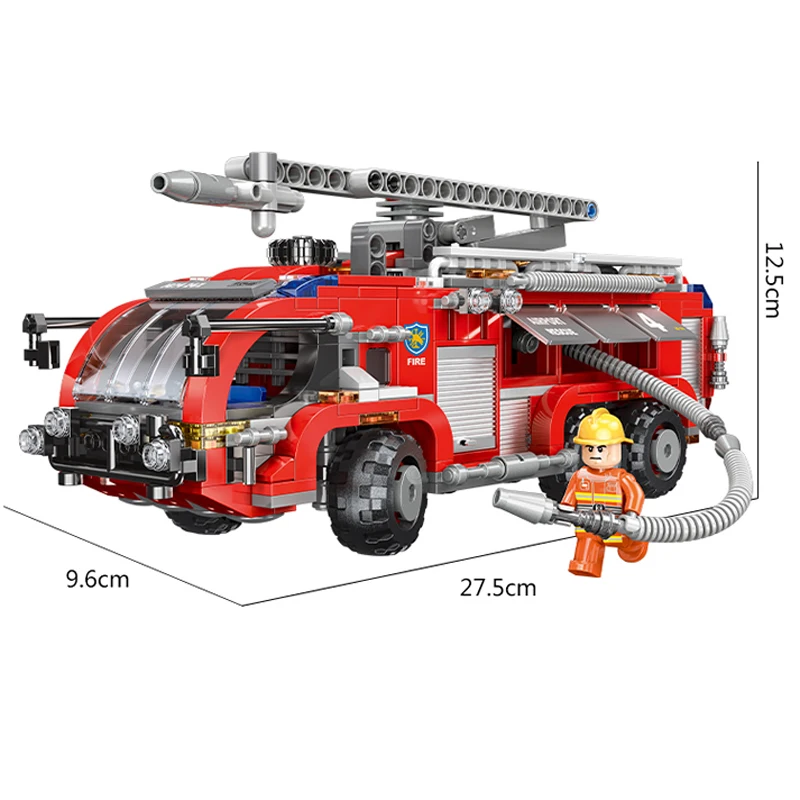 Xingbao 03028 03029 03030 Miesto gaisrinė mašina Gelbėjimo priemonės Nustato Pastato Laiptais Blokai Žaislai Vaikams