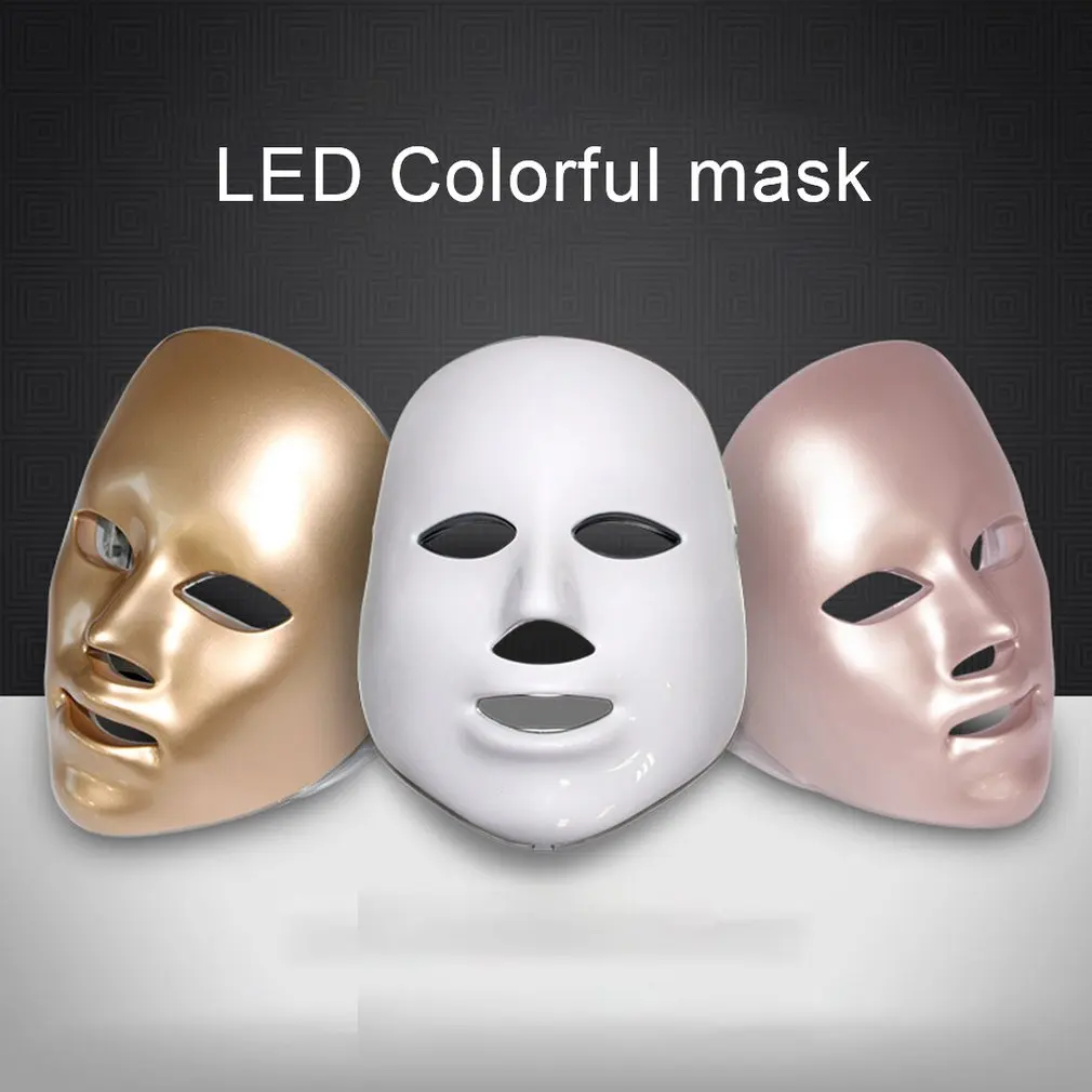 Foreverlily Grožio Photon LED Veido Kaukė Terapijos 7 spalvų Šviesos Odos Priežiūros Atjauninimas, Raukšlių, Spuogų Šalinimas, Veido Grožis Spa