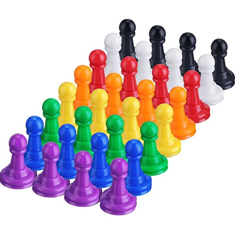 32 Vienetų Spalvotų Plastikinių Pėstininkas Šachmatų už stalo Žaidimai Pėstininkai Stalo Žymekliai, 1 Colio