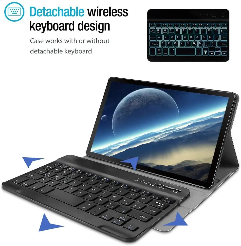 Klaviatūros Atveju, Huawei Mediapad M5 Lite 10 Nuimamas Keyboard Cover 