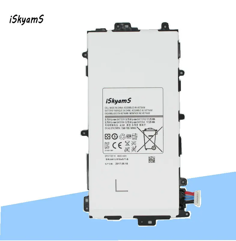 ISkyamS 1x 4600mAh SP3770E1H Bateriją, Skirtą Samsung Galaxy Note 8.0 su 8 3G GT-N5100 GT-N5110 N5100 N5120 Tablet Tab