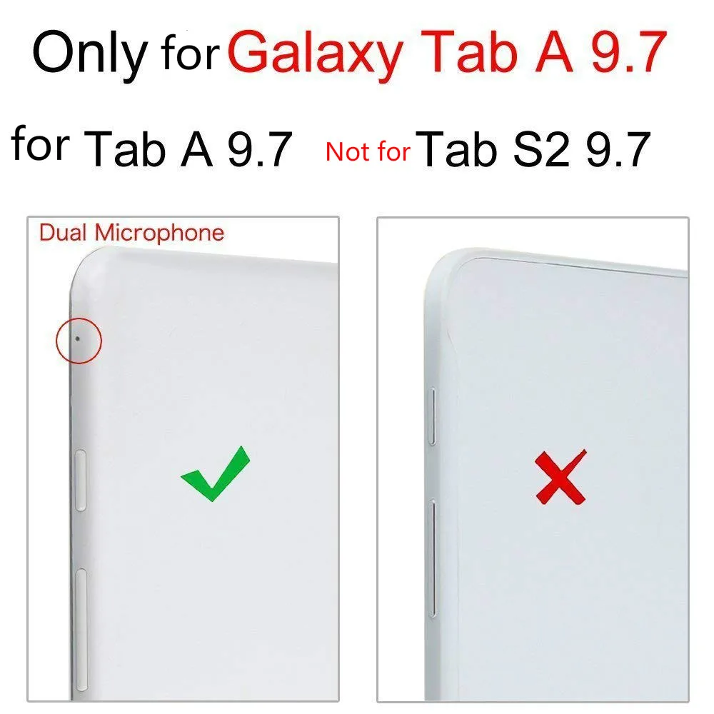 360 Laipsnių Besisukantis PU Odos Flip Case Cover For Samsung Galaxy Tab 9.7 SM-T550 T550 T551 SM-T555 TabA 9.7 Tablet Atveju Stiklas