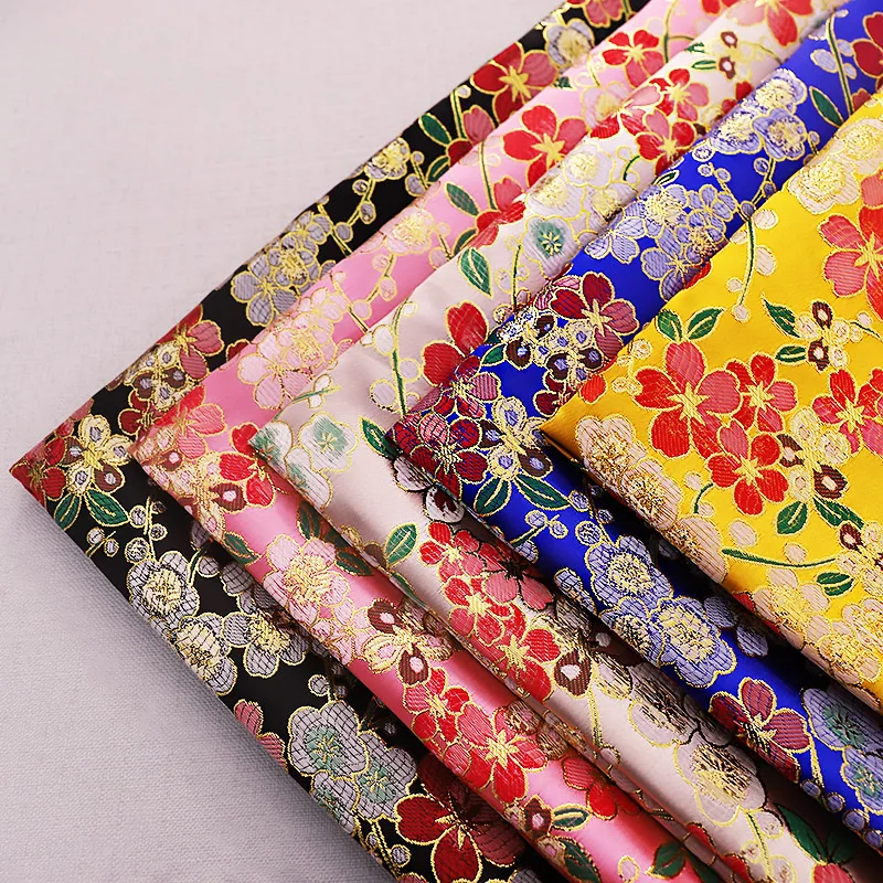Vintage modelis žakardo brokatas siuvimo medžiagos cheongsam ir kimono vaikų drabužių dizaineris margo audinio