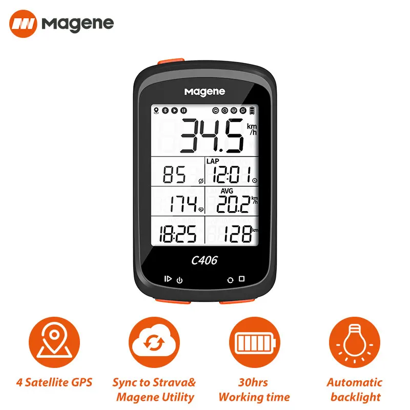 Magene C406 Dviračio Kompiuteris GPS Belaidžio Smart Spidometras Kelių MTB Dviračių Monito Stopwatchring 