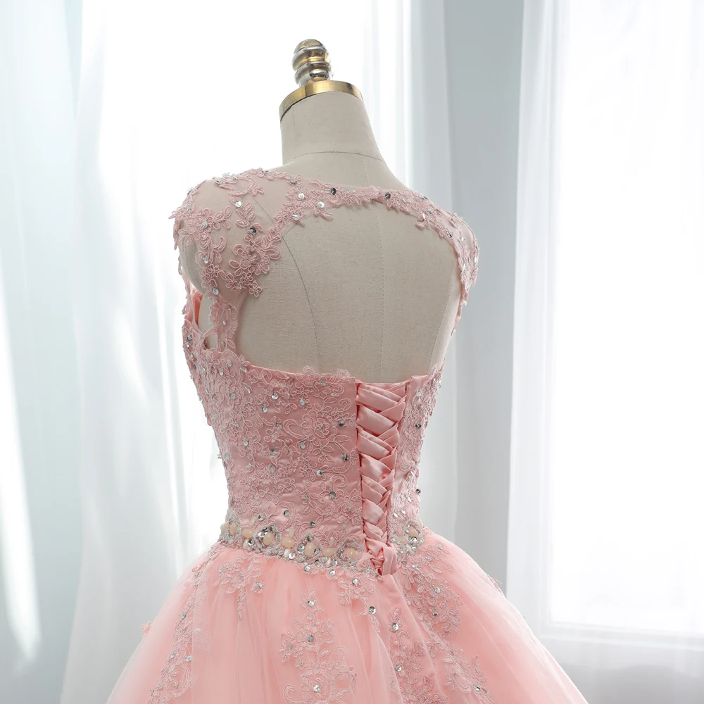 Fansmile Tiulio Mariage Vestido De Noiva Rausva Nėrinių Vestuvių Suknelės 2020 Plus Size Ilgai Traukinio Vestuvių Suknelės Nuotakos Suknelė FMV-458T