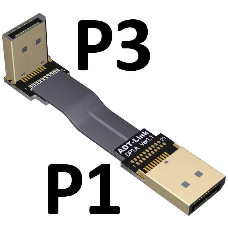 DisplayPort Cable 5cm-3M Vyras į DP 1.4 Juostelės Kabelis Aukštyn Žemyn kampu DP Vedio Garso 4k 60hz Display port Kabelis Už Grafikos plokštę