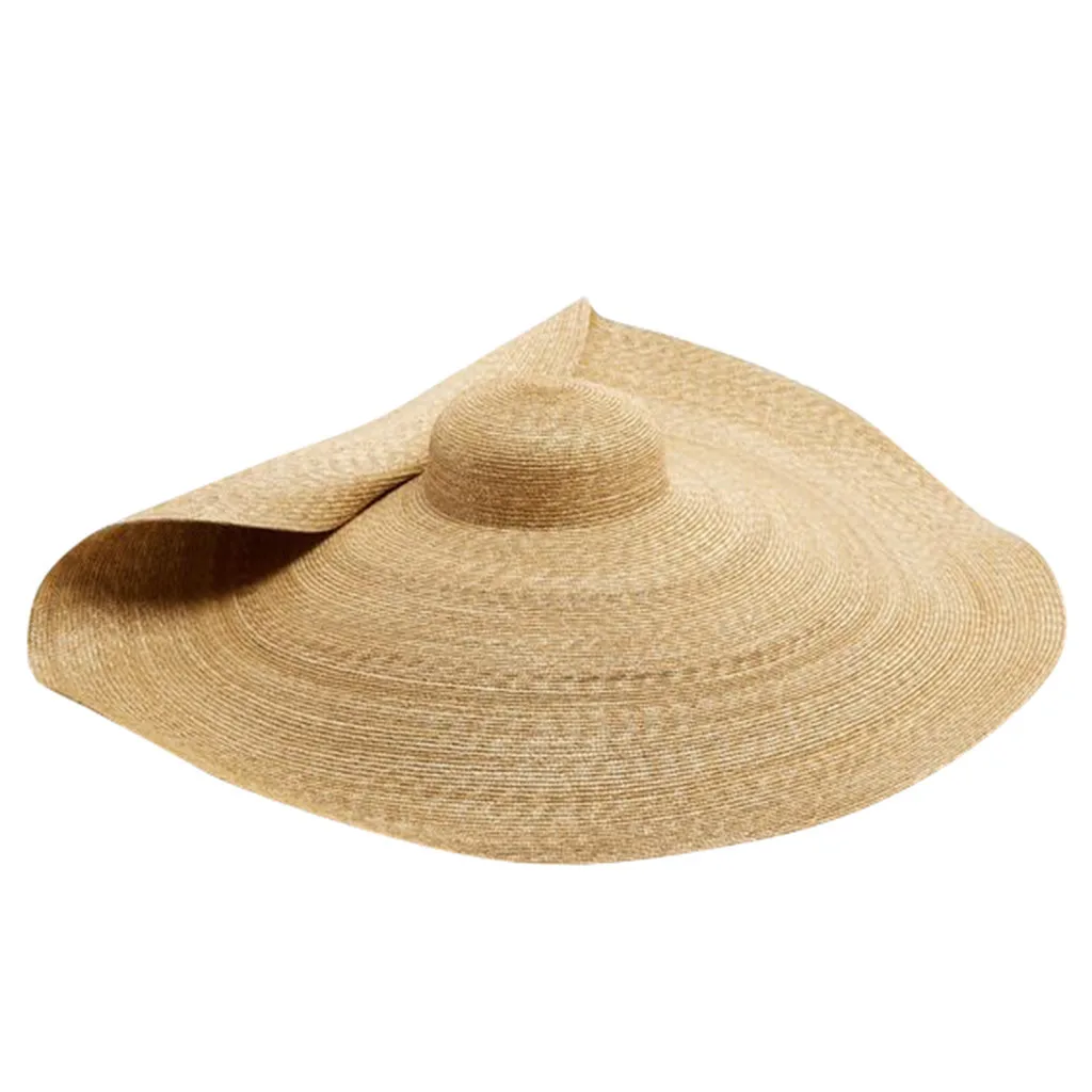 Mados Super Plataus Šiaudų Kepurės Kraštų Saulės Skrybėlę Vasaros Paplūdimio Anti-UV Apsaugos nuo Saulės, Sulankstomas Didelis Dangtelis chapeau femme 2021 #YL5