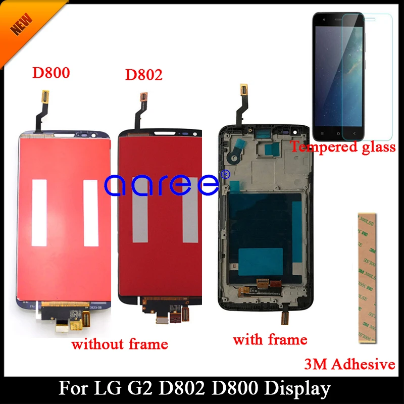 Patikrintas LCD Ekranas LG G2 D800 D801 LCD Ekranas LG G2 D802 D805 Ekranas LCD Ekranas Touch 
