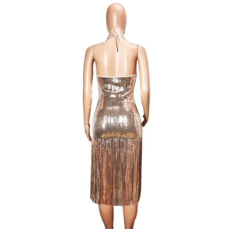 Vakare Šalies Klubas Elegantiška Suknelė 2019 Moterų Aukso kutai Vestidos De Festa Seksualus Suknelės Aukso Blizgučiais Ilgai Vakare Maxi Suknelė