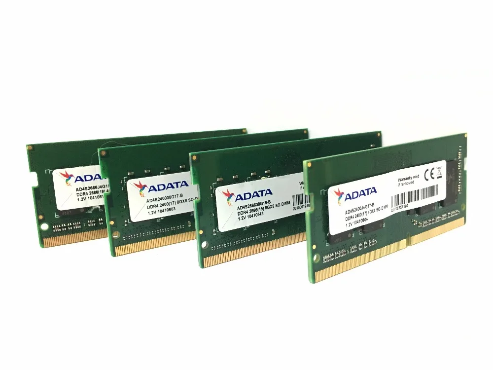 ADATA DDR4 4GB 8GB 16GB 4G, 8G 16G Laptop notebook Memory RAM Memoria Modulis Kompiuterio PC4 DDR 4 2666MHZ 2400MHZ 2666 2400 MHz RAM