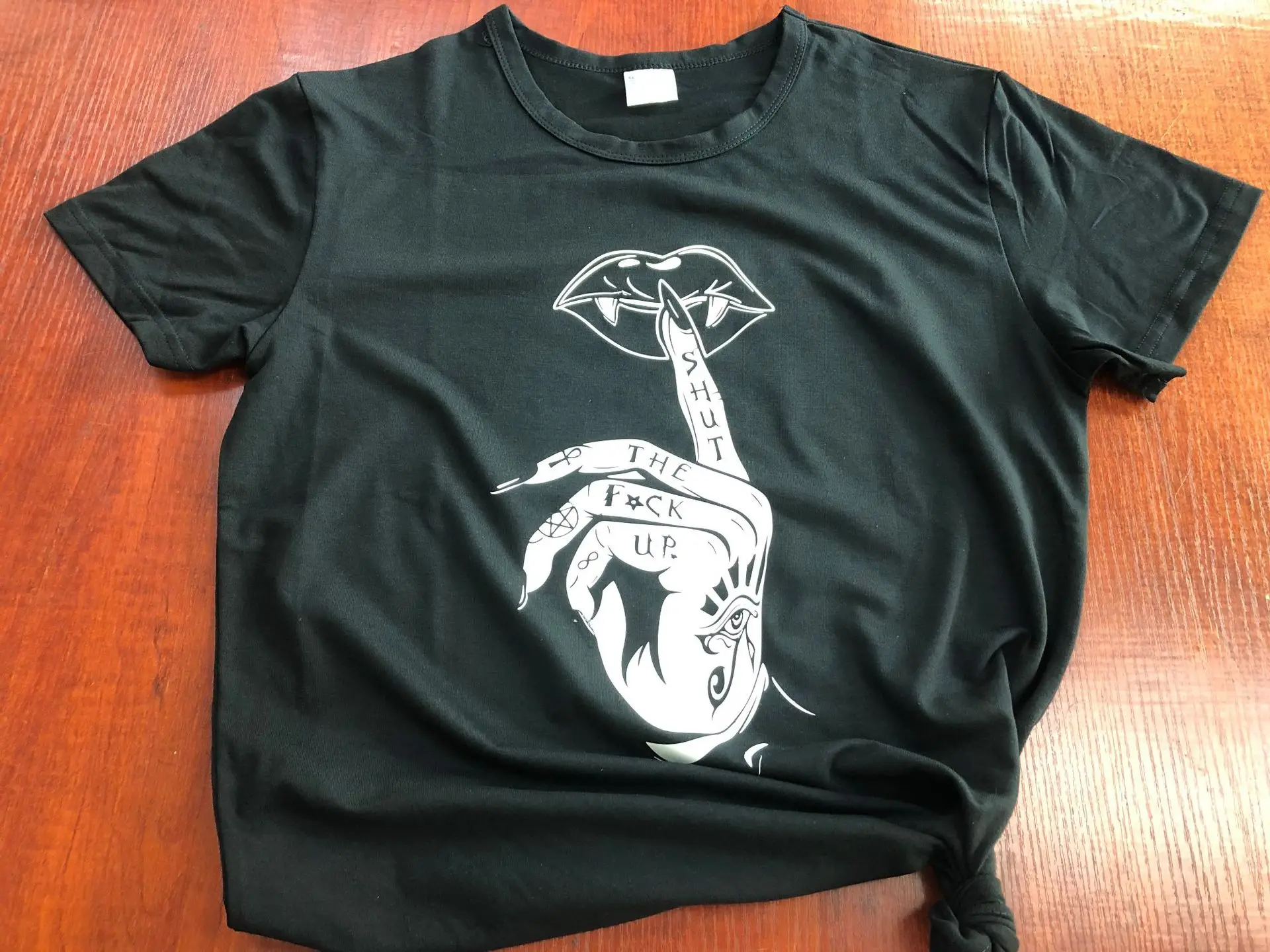 Moterų Atsitiktinis Roko Streetwear Gotikos Grunge Black T-Shirt Estetinės Raganavimas Tee moterims mados goth grafinis vampyras marškinėliai, topai