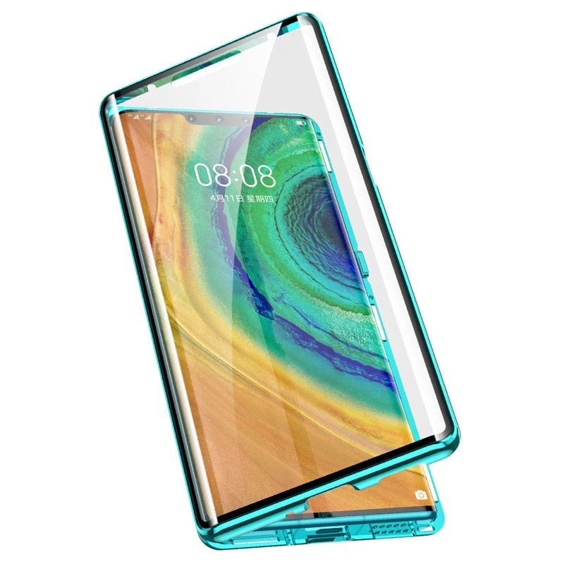 Grūdinto Stiklo Magnetinės Mobiliojo Telefono Dėklas Metalo Rėmelis Apsaugos Atveju Huawei Mate 30 Mate 30 Pro Mobiliųjų Telefonų Priedai