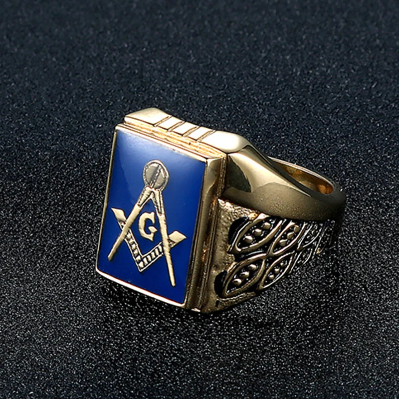 Didmeninė pasididžiavimas žiedas Vyrų signet-žiedas, nerūdijančio plieno žiedai, Didelis aukso vyrų Masinu žiedas bižuterijos laišką mens accesories