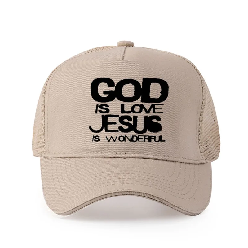Aukštos kokybės grynos medvilnės Dievas yra Meilė, Jėzus yra Nuostabi Komanda Jėzus Evoliucija tikri Vyrai Melstis Beisbolo kepuraitę Mados Stiliaus kepurė moterims