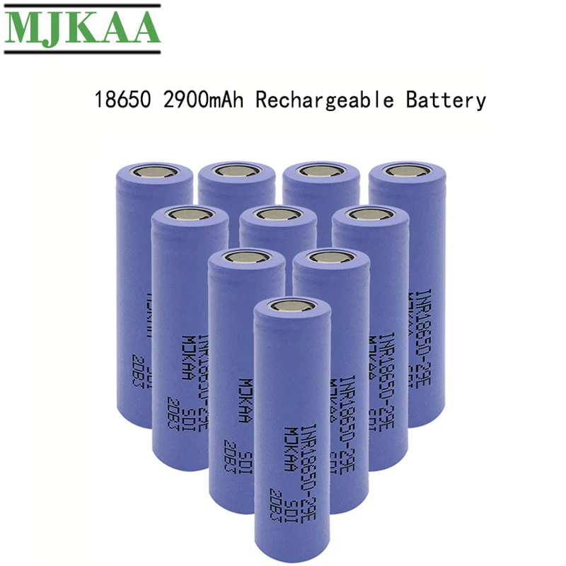 MJKAA 10VNT Originalus 18650 INR18650-29E 2900mAh 10A), 3,7 V Įkrovimo Baterija Didelės Drenažo su Flat Top Sauga