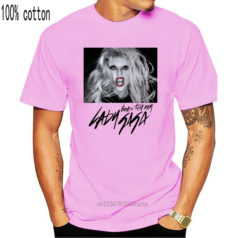 Lady Gaga T-Shirt Gimė Šis Būdas Įžymybė Pop Star Unisex Moterų Įrengtas Medvilnės Harajuku Juokingi Marškinėliai