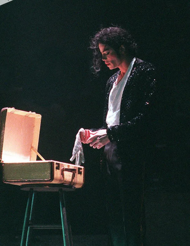 MJ Michael Jackson Klasikinis Sidabro Rankų darbo Billie Jean Šviečia Pirštinės Imituoti veiklos Kolekcija